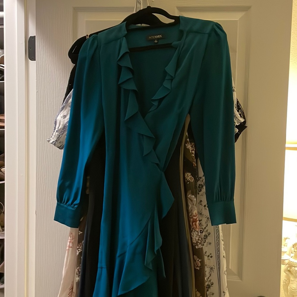 Intermix Aviana Silk Wrap Dress - Picture 2 of 3